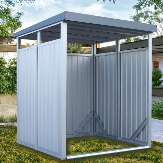 【公式】万能物置 物置 屋外 大型 おしゃれ 物置き 多目的万能物置 サイクルハウス サイクルポート幅1661mm×奥行1796mm×高さ(前)1930mm高さ(後)1895mmdms-7l