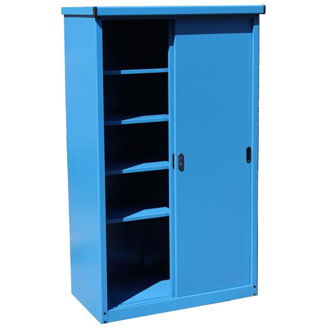 【公式】【送料無料】万能物置 物置 屋外 幅927×奥500×高1550mm 縦型物置 室内 おしゃれ 多目的万能物置 小型物置 小型 スリム 省スペース 組立式 物置き 収納庫 屋外物置 スチール物置 家庭物置 家庭用物置 スチール ゴルフバッグ IES-04T-B_3