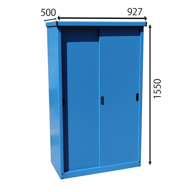 【公式】【送料無料】万能物置 物置 屋外 幅927×奥500×高1550mm 縦型物置 室内 おしゃれ 多目的万能物置 小型物置 小型 スリム 省スペース 組立式 物置き 収納庫 屋外物置 スチール物置 家庭物置 家庭用物置 スチール ゴルフバッグ IES-04T-B_1