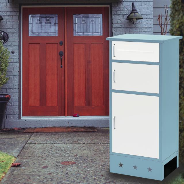 【公式】宅配ボックス3段 宅配BOX 一戸建て用 鍵付き ポスト付き宅配ロッカー 自宅用 おしゃれ ポスト宅配ポスト大容量 屋外郵便ポスト 複数投函
