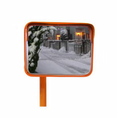 【60cm】カーブミラー 安全ミラー 道路反射鏡 商業施設内 角型 角形 450×600 ステンレス製 道路鏡 みえ〜る 潜熱 蓄熱式 曇り 氷結 凍結 防止 ナック・ケイ・エス 1mme4560s