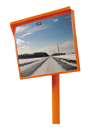 【80cm】カーブミラー 安全ミラー 道路反射鏡 店舗 商業施設内 道路鏡 二面鏡 2面鏡 角形 角型 600 × 800 アクリーン ミラー Fタイプ  防滴 防汚 防曇  コート加工 超親水性 ナック・ケイ・エス 1mbf6080w