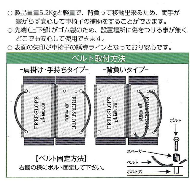 ミスギ　フリースロープ　FS-200　車いすを安心・安全・スムーズに移動!