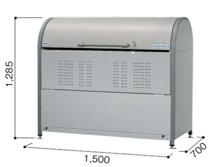 ヨドコウ　ゴミ収集庫　 ダストピット Nタイプ　DPNC-850 （容量 850L ゴミ袋19個 10世帯用) 中身を見せずに 環境と調和するタイプ！_1