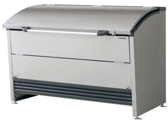 ヨドコウ　ゴミ収集庫　 ダストピット Rタイプ　DPRA-1507 （容量 800L ゴミ袋18個 9世帯用） 軽い上ぶたで 開閉が簡単安全 らくらく！