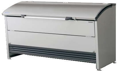 ヨドコウ　ゴミ収集庫　 ダストピット Rタイプ DPRA-1807 （容量 1000L ゴミ袋22個 11世帯用） 軽い上ぶたで 開閉が簡単安全 らくらく！