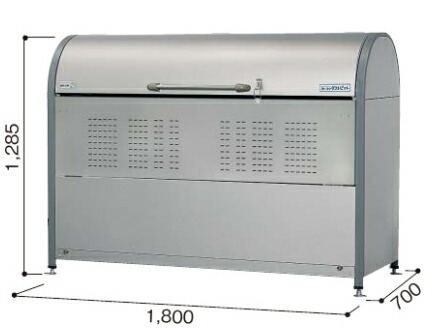 ヨドコウ　ゴミ収集庫　 ダストピット Nタイプ　DPNC-1050 （容量 1050L ゴミ袋23個 12世帯用) 中身を見せずに 環境と調和するタイプ！_1