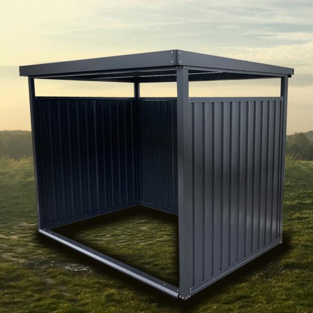 【公式】ダイマツ ブラック塗装 万能物置 DM-10L-BK 幅2393mm × 奥行1796mm × 高さ1930mm 物置き 屋外 大型 多目的 サイクルハウス サイクルポート 自転車置き場 バイク置場 収納庫 スチール 組立式 家庭用 コンパクト 小型 収納 屋外用 倉庫 野外 庭 棚 小屋 間口 農機具