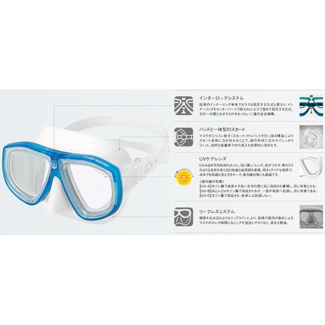 2026新色 [ GULL ] GM-1272D GM-1273D GM-1274D ランツェ LANZE ダイビング用マスク GM1272D GM1273D GM1274D_1