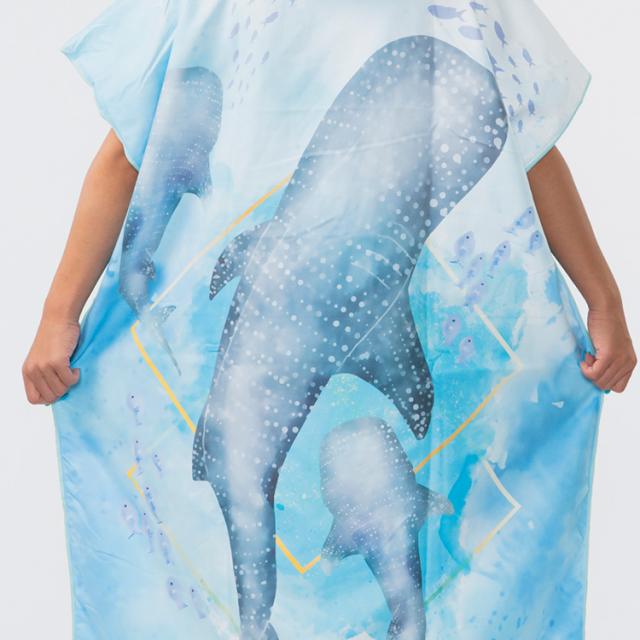 [ OCEANSEASEA ] お着替えポンチョ マイクロドライタオル 80cm×110cm_14