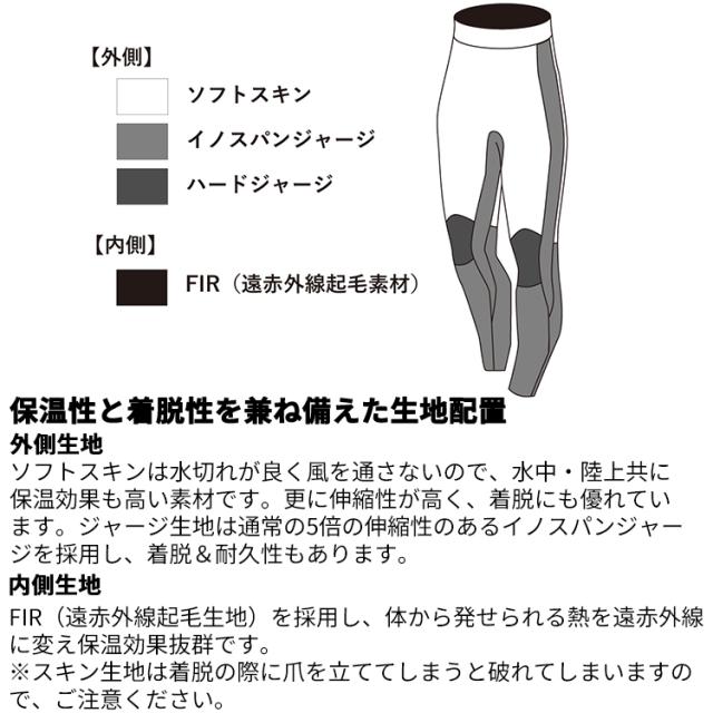 [ GULL ] GW-6687A B.E. 3mm スキン ロングパンツ メンズ GW6687A SKIN LOG PANTS