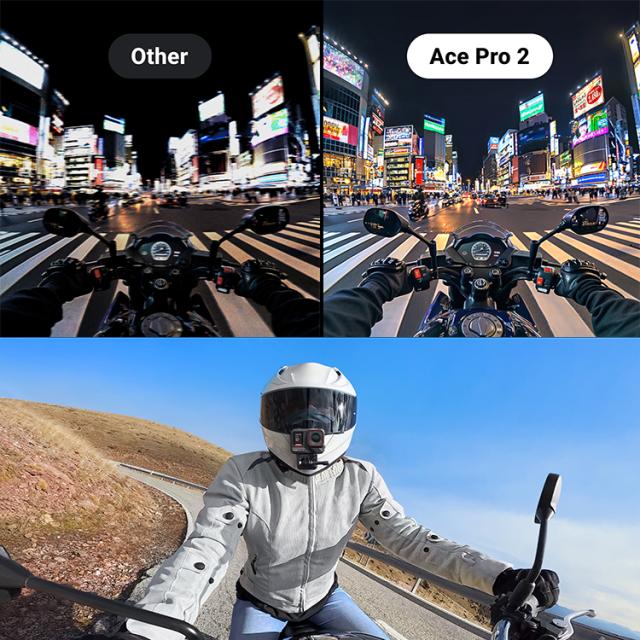 [ Insta360 ] Ace Pro2 デュアルバッテリーキット CINSBBGA-DB + UFL-GR140 Pro ZD 水中セミフィッシュアイコンバージョンレンズセット_8