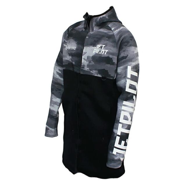 [ JETPILOT ] ジェットパイロット VENTURE LONG TOUR COAT ロングツアーコート フード付き カモ / ブラック JA22164C 【在庫一掃/返品交換不可】