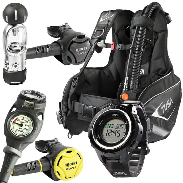 [ TUSA ] BC0103B + ROVER 2S + ダイブコンピュータ ( IQ1203 ) 重器材5点セット ネット限定