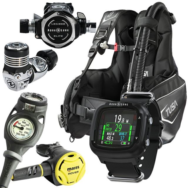 [ TUSA ] BC0103B + LEGEND ELITE + ダイブコンピュータ ( i330R ) 重器材5点セット ネット限定