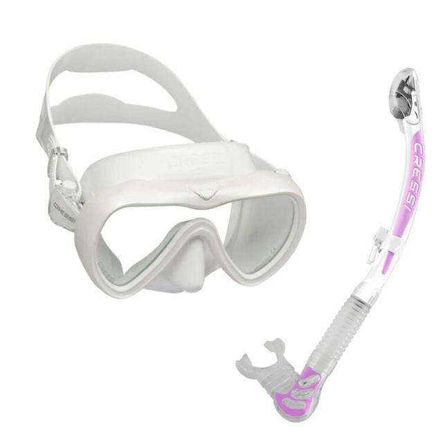 [ cressi ] クレッシー A1 / ALPHA ULTRA DRY SNORKEL 軽器材2点セット