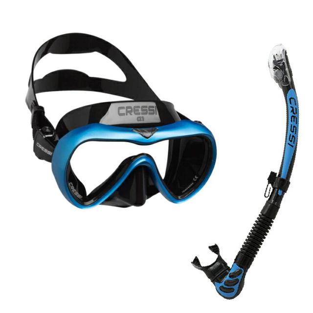 [ cressi ] クレッシー A1 / ALPHA ULTRA DRY SNORKEL 軽器材2点セット_2