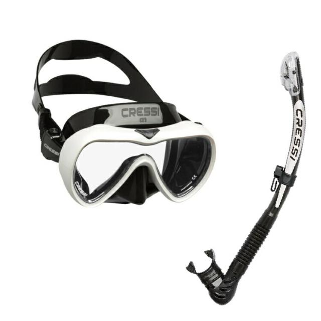 [ cressi ] クレッシー A1 / ALPHA ULTRA DRY SNORKEL 軽器材2点セット_3