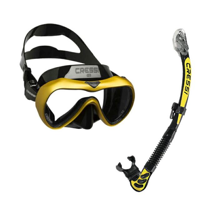 [ cressi ] クレッシー A1 / ALPHA ULTRA DRY SNORKEL 軽器材2点セット_4