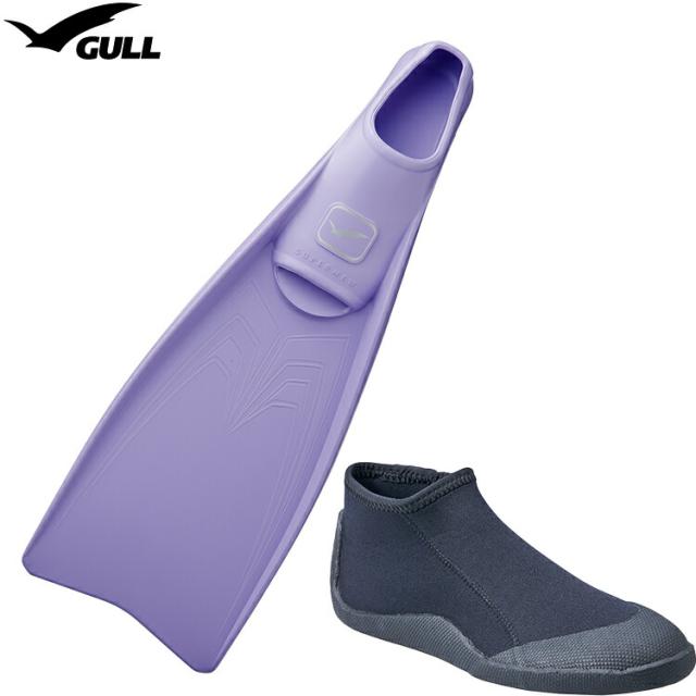 2025 新色 [ GULL ] スーパーミュー SUPER MEW + FFショートブーツ 2点セット フルフットフィン [ ダイビング用フィン ]