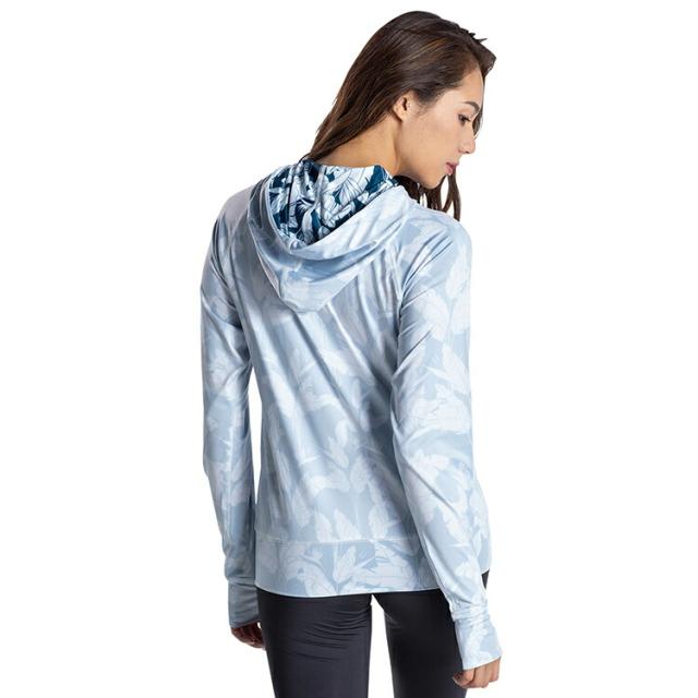 [ ROXY ] ラッシュパーカー UVカット FLYING FLOWERS PARKA [AQU] RLY201018