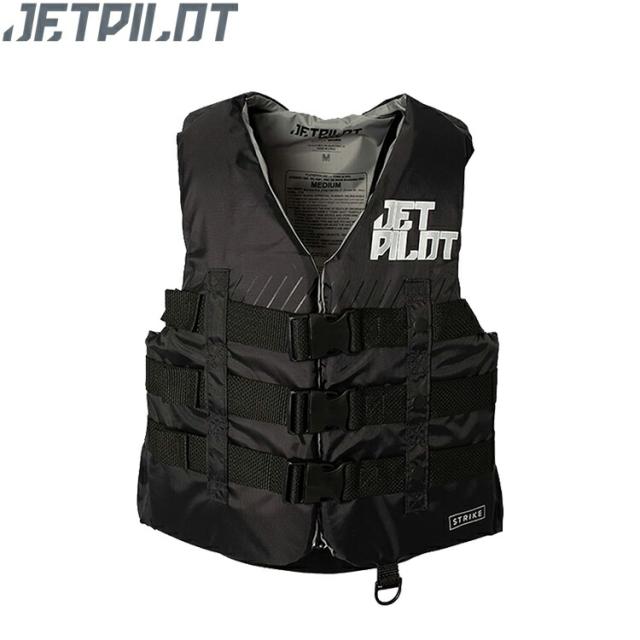 [ JETPILOT ] ジェットパイロット　JA22126CGA ストライク 3バックル CGA ナイロンベスト [ブラック] ウエイクボード ジェットスキー ライフジャケット 水上バイク