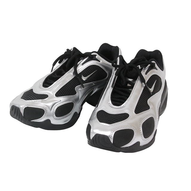 美品 US7.5 約24.5cm　NIKE ナイキ ウィメンズ エアマックス ミューズ スニーカー WMNS AIR MAX MUSE BLACK/METALLIC SILVER シルバー レディース FV1920-001 中古_3