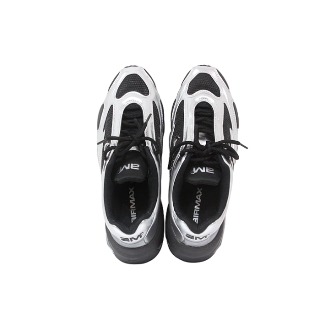 美品 US7.5 約24.5cm　NIKE ナイキ ウィメンズ エアマックス ミューズ スニーカー WMNS AIR MAX MUSE BLACK/METALLIC SILVER シルバー レディース FV1920-001 中古_11