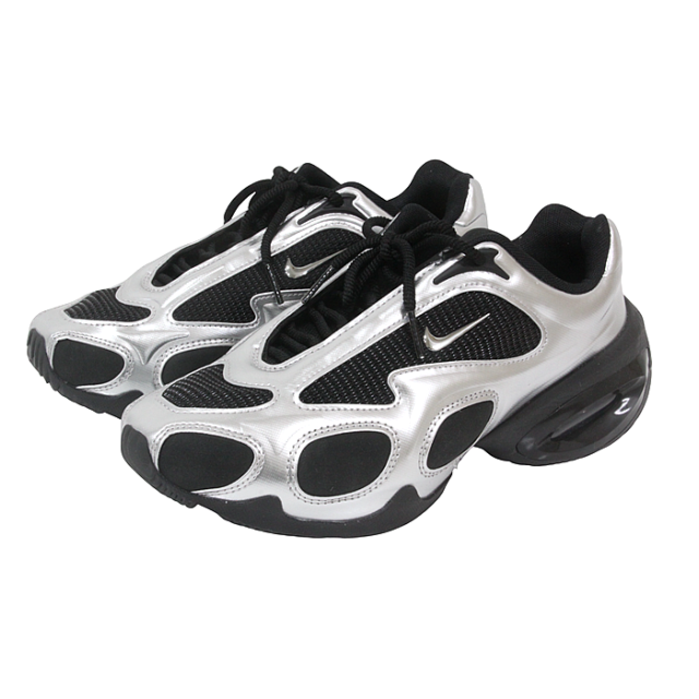 美品 US7.5 約24.5cm　NIKE ナイキ ウィメンズ エアマックス ミューズ スニーカー WMNS AIR MAX MUSE BLACK/METALLIC SILVER シルバー レディース FV1920-001 中古