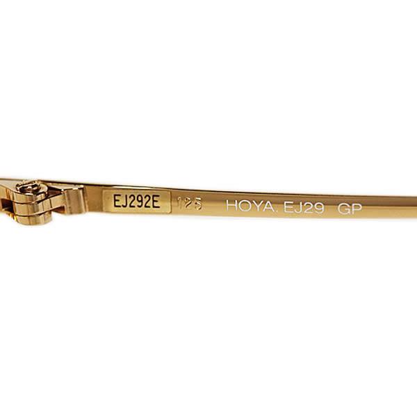 HOYA メガネフレーム ゴールドとシルバーのめっきと一部にK18製の装飾 エメラルド1P/ HOYA EJ29 GP　EJ292E 老眼鏡 中古_10