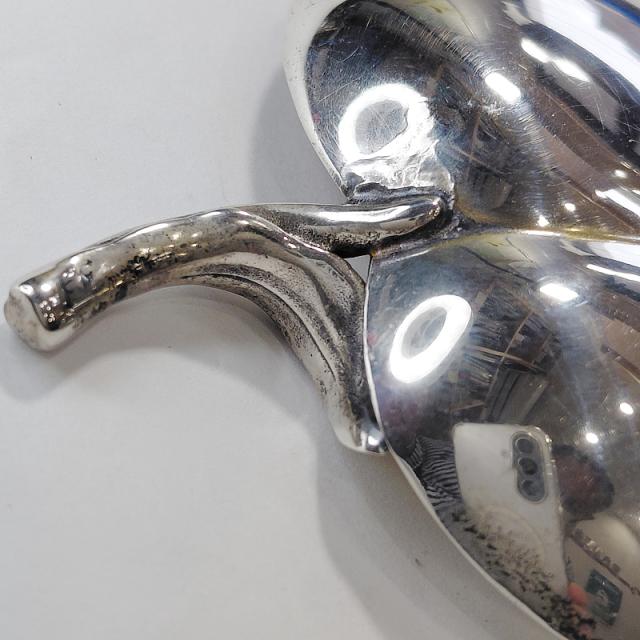 ティファニーリーフ型 シルバートレー MAKERS（メイカーズ）刻印 アクセサリートレー 脚付きリーフ型トレー 中古 TIFFANY&amp;Co MAKERS STERLING_7