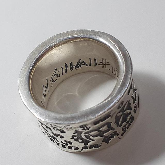 約18号　ビルウォールレザーエグゼクティブグラフィティバンドリング シルバーリング 中古 silver Bill Wall Leather Executive Graffiti Band Ring_13