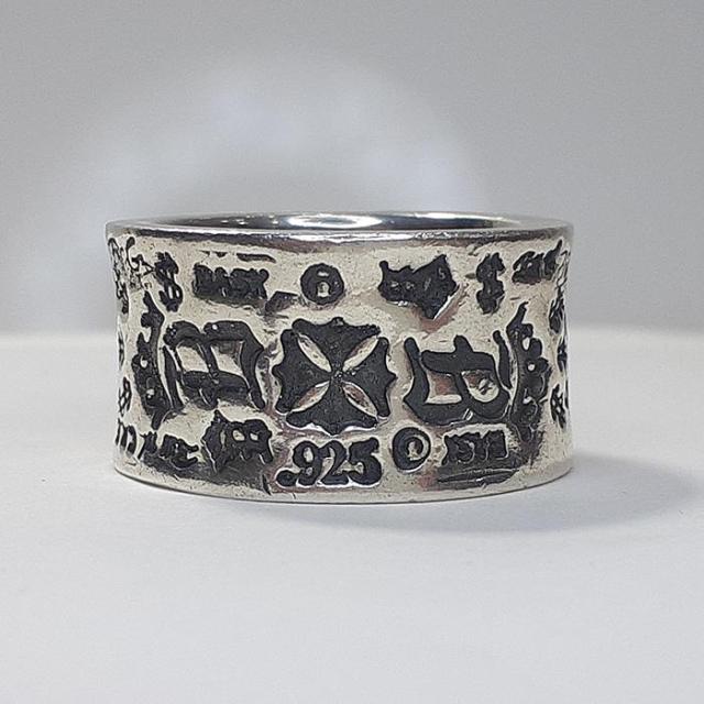 約18号　ビルウォールレザーエグゼクティブグラフィティバンドリング シルバーリング 中古 silver Bill Wall Leather Executive Graffiti Band Ring_7