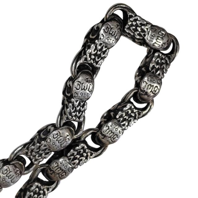 ビルウォールレザー ドラゴン ブレスレット B539 シルバー 中古 silver Bill Wall Leather  dragon bracelet ギャラ付き_9