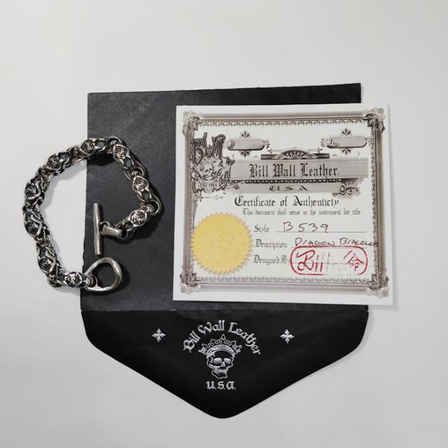 ビルウォールレザー ドラゴン ブレスレット B539 シルバー 中古 silver Bill Wall Leather  dragon bracelet ギャラ付き_12