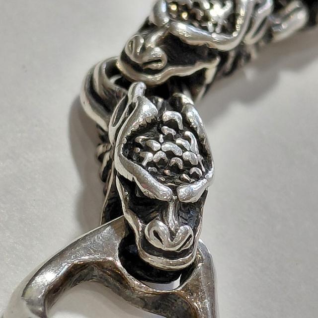 ビルウォールレザー ドラゴン ブレスレット B539 シルバー 中古 silver Bill Wall Leather  dragon bracelet ギャラ付き_5