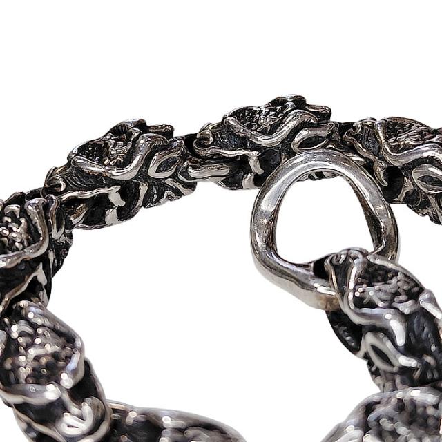 ビルウォールレザー ドラゴン ブレスレット B539 シルバー 中古 silver Bill Wall Leather  dragon bracelet ギャラ付き_6