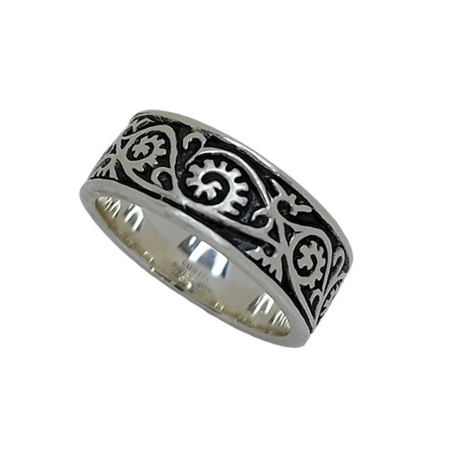 GARNI Vine Pattern Ring - BLACK 19~20号