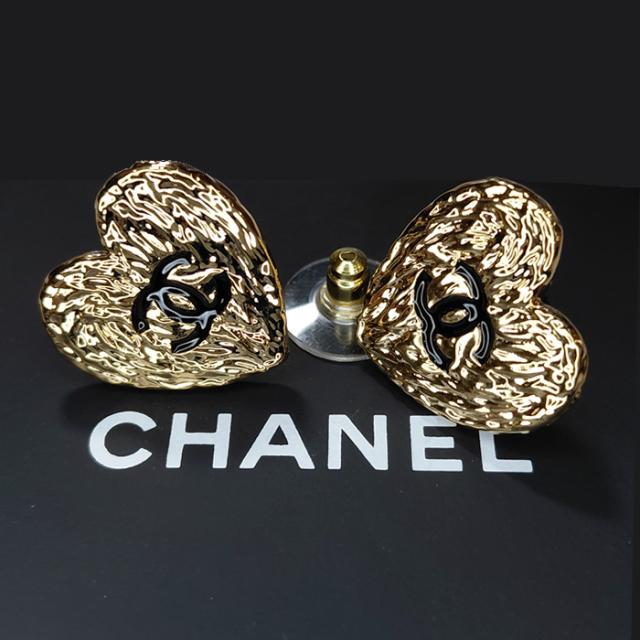 美品 シャネル ピアス ハートモチーフ ココマーク ゴールド GP ABC948 B16086 NW195 B24 中古 CHANEL
