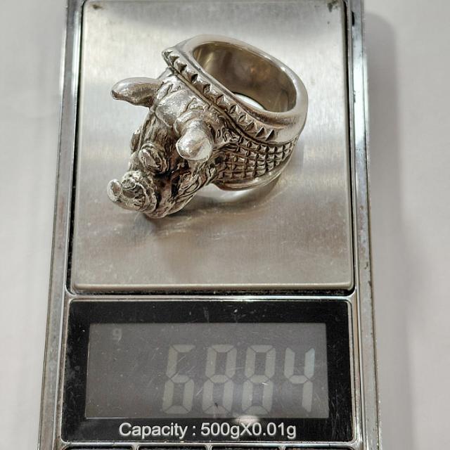 約23号 ビルウォールレザー 30周年記念 ライノリング リノリング R423 中古 シルバーリング サイ 犀 silver Bill Wall Leather 30th Anniversary Rhino RING 約23号 ビルウォールレザー 30周年記念 ライノリング リノリング R423 中古 シルバーリング サイ 犀 silver Bill Wall Leather 30th Anniversary Rhino RING
