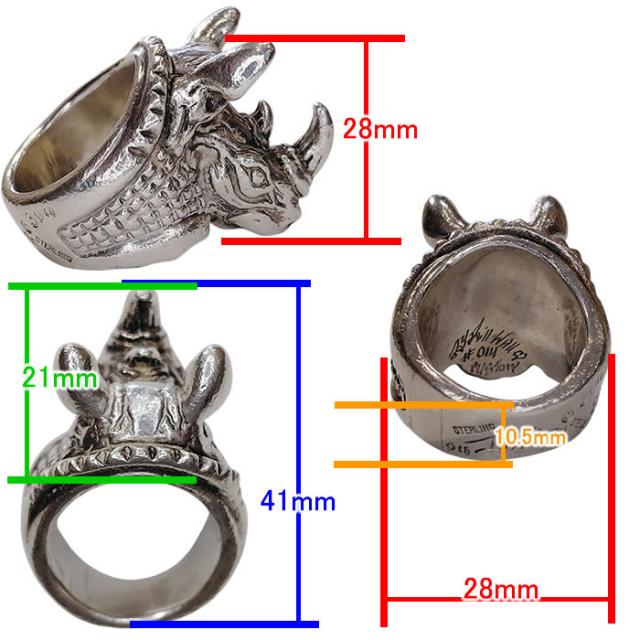 約23号 ビルウォールレザー 30周年記念 ライノリング リノリング R423 中古 シルバーリング サイ 犀 silver Bill Wall Leather 30th Anniversary Rhino RING 約23号 ビルウォールレザー 30周年記念 ライノリング リノリング R423 中古 シルバーリング サイ 犀 silver Bill Wall Leather 30th Anniversary Rhino RING
