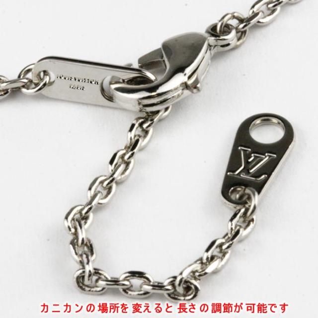 美品　ルイ・ヴィトン ヴィヴィエンヌ メタル製 ネックレス MP3194 ロゴマークデザイン ペンダントネックレス ダークブルー/シルバーカラー　中古　LOUIS VUITTON_6
