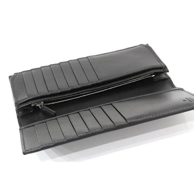 美品　グッチ GGマーモント 二つ折り長財布 428740 ロングウォレット ブラック スムース レザー メンズ 中古　GUCCI_6