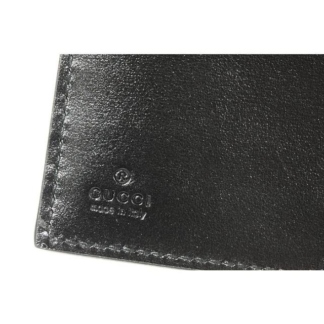 美品　グッチ GGマーモント 二つ折り長財布 428740 ロングウォレット ブラック スムース レザー メンズ 中古　GUCCI_7