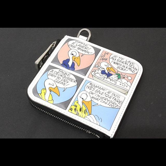 未使用 美品 モンクレール カートゥーン フラット ウォレット コミックラベルストラップ付ウォレット CARTOON FLAT WALLET F07 ホワイト 6C00002 M3188 MONCLER_3
