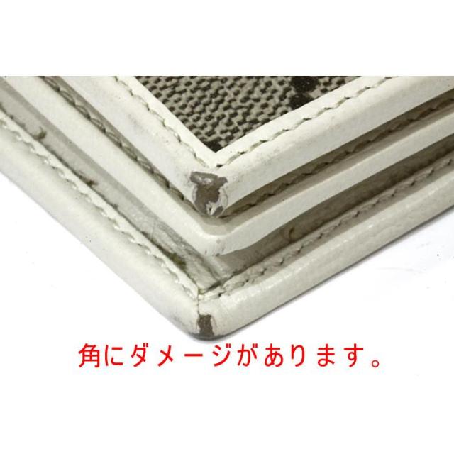 グッチ カードケースウォレット コンパクトウォレット ホースビット GGスプリーム 621887 ホワイト 2つ折り財布　中古　GUCCI