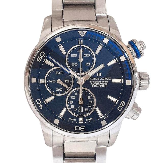 モーリスラクロア ポントス クロノグラフ PT6008 ステンテススティール SS オートマチック メンズウォッチ 中古 MAURICE LACROIX