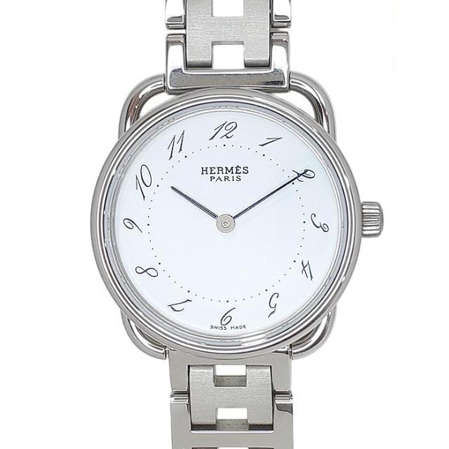 エルメス アルソー AR3.210 ステン 25mmケース クォーツ ウォッチ ホワイト文字盤 中古 HERMES レディース 男女兼用 ユニセックス