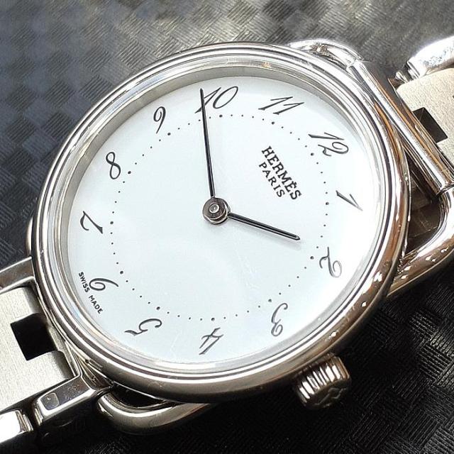 エルメス アルソー AR3.210 ステン 25mmケース クォーツ ウォッチ ホワイト文字盤 中古 HERMES レディース 男女兼用 ユニセックス_4