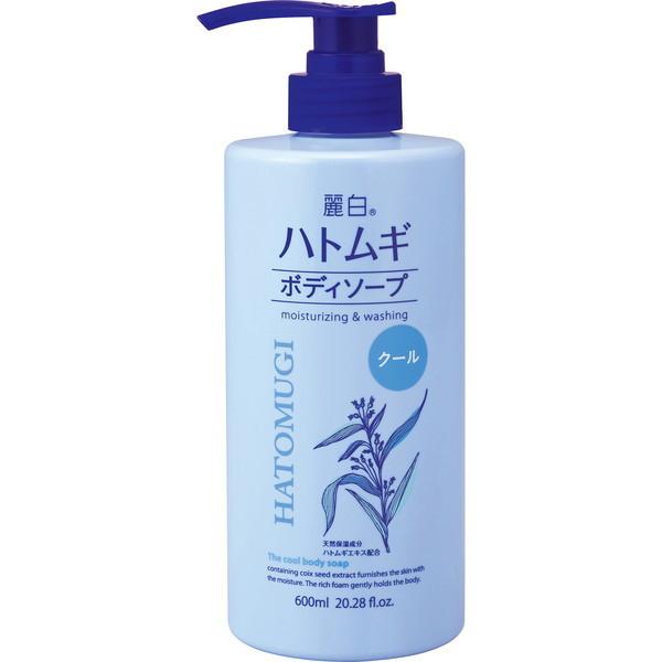 【送料込・まとめ買い×16個セット】熊野油脂 麗白 ハトムギ クール ボディソープ 600mL